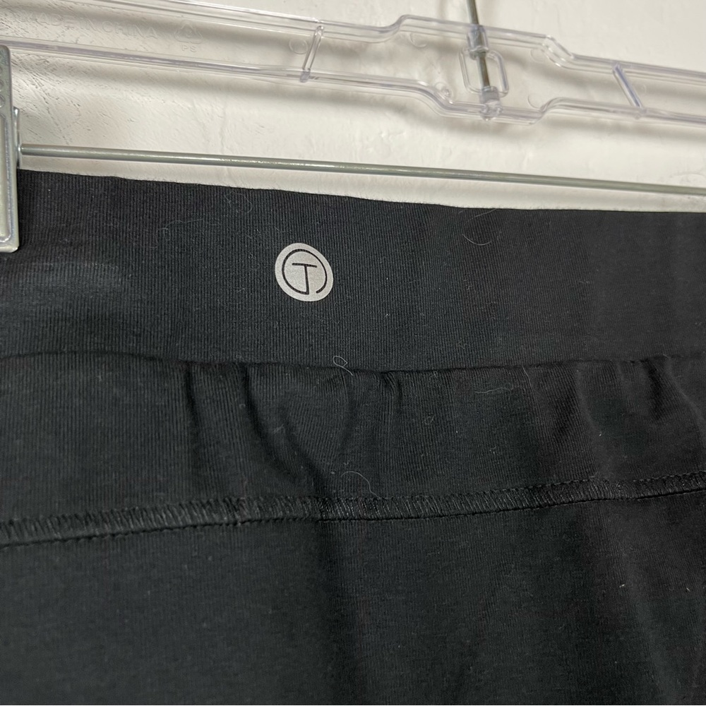 Talbots Skirt Skort Solid Black Pull On Lined Cotton Blend Workout Tennis Knit - Picture 6 of 8